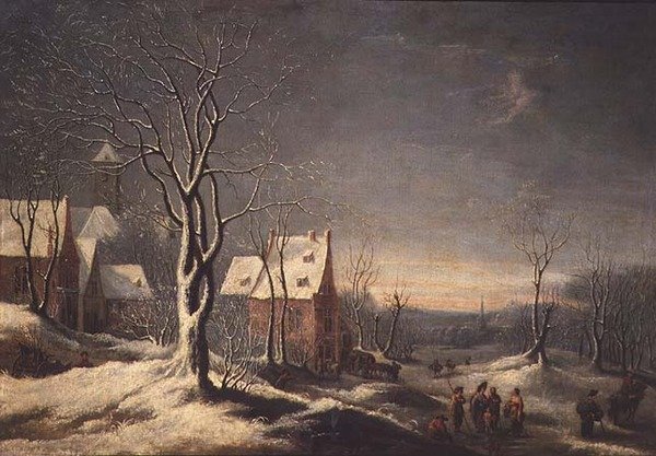 Niederländische Winterlandschaft von Jan Beerstraten