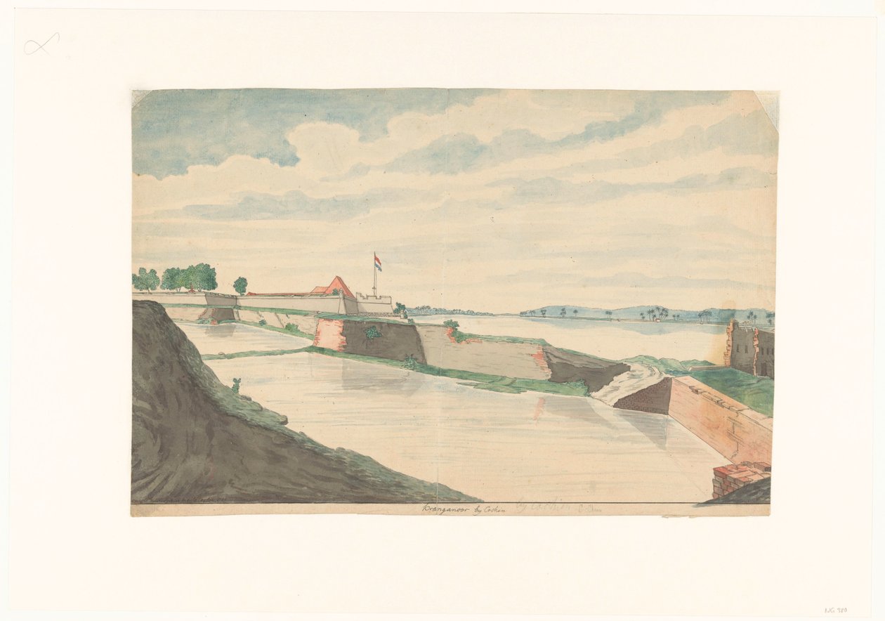Fort Kranganoor bei Cochin von Jan Brandes (signed by artist)