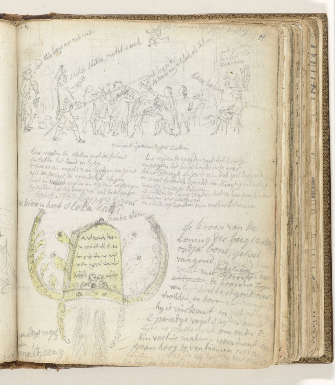 Politische Allegorie; die Krone des Buginesischen Königs von Jan Brandes