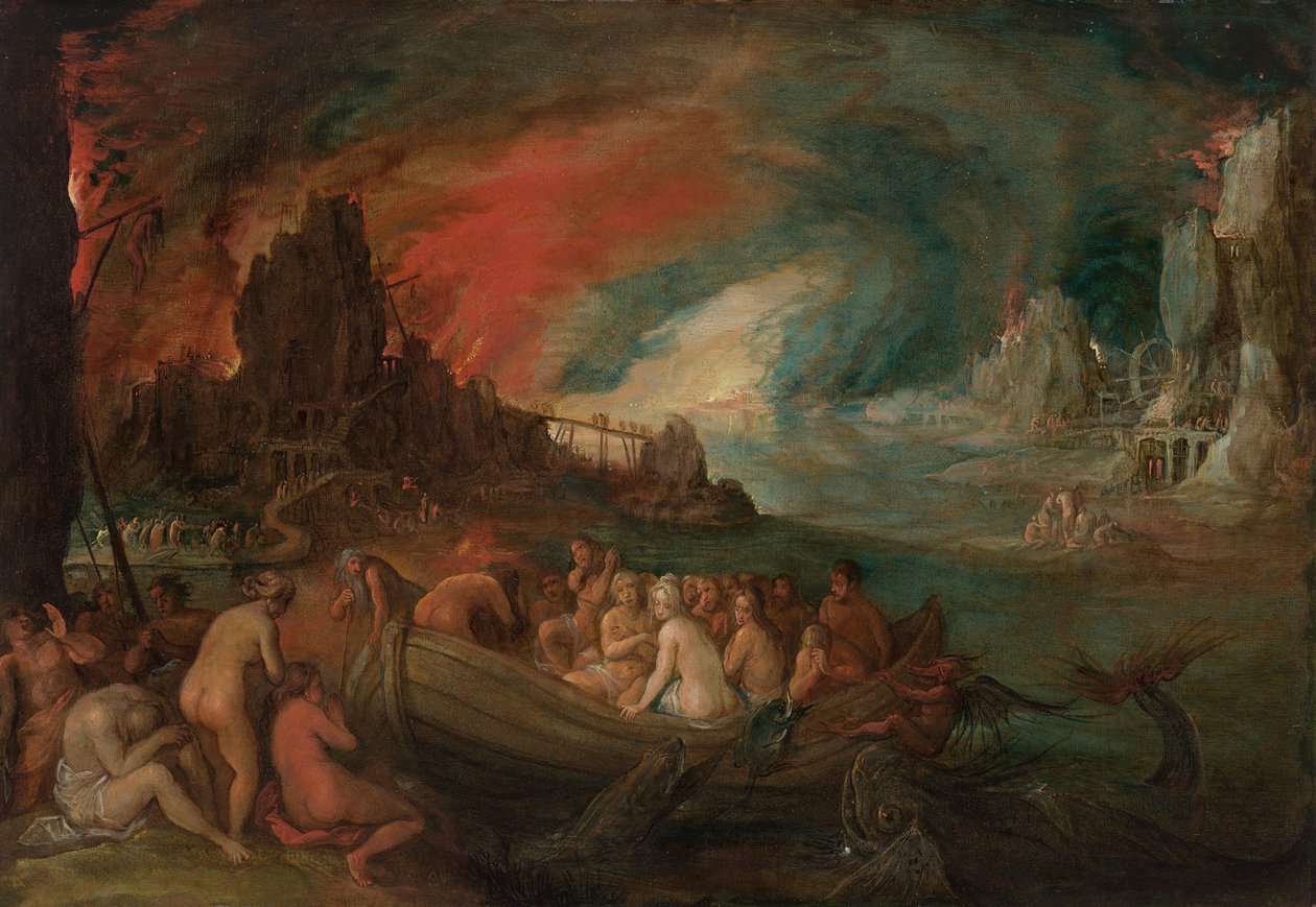 Charon überquert den Styx mit Seelen von Jan Brueghel the Younger