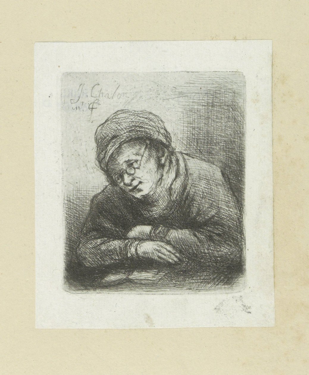 Lesender Mann mit Brille von Jan Chalon