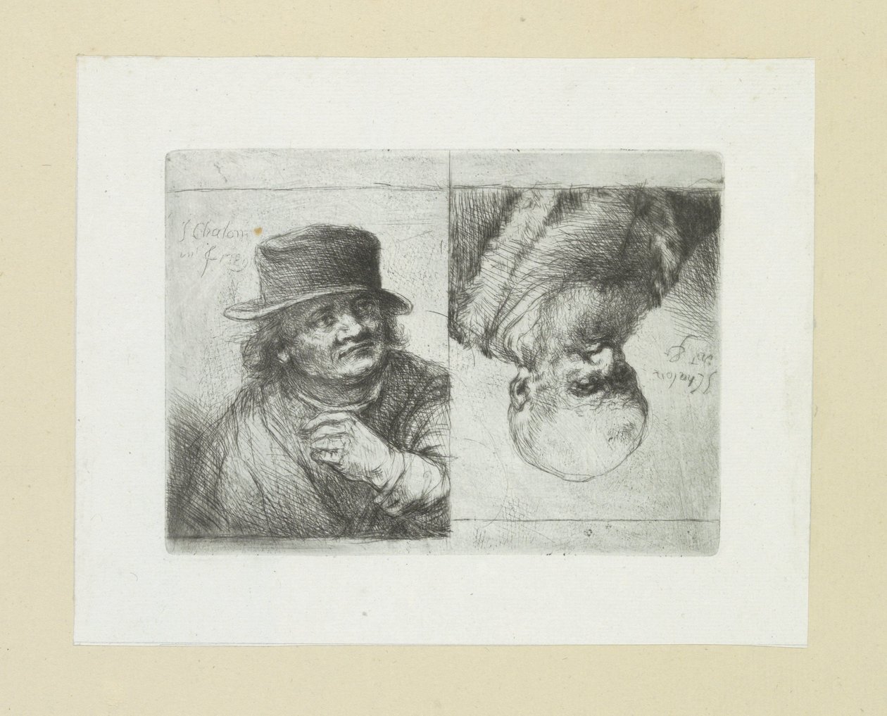 Zwei Männerporträts von Jan Chalon