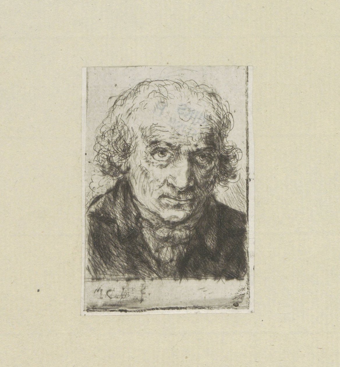 Erwachsener Mann, nach rechts von Jan Chalon