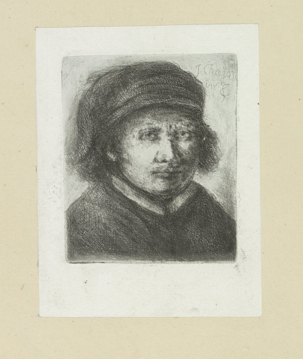 Erwachsener Mann, nach rechts von Jan Chalon