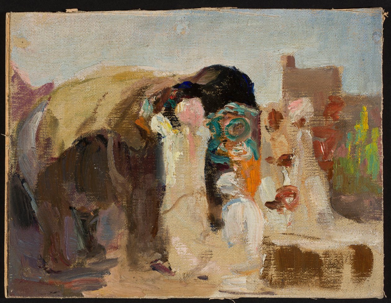 Jaipur - Elefantenmalerei. Aus einer Reise nach Indien von Jan Ciągliński