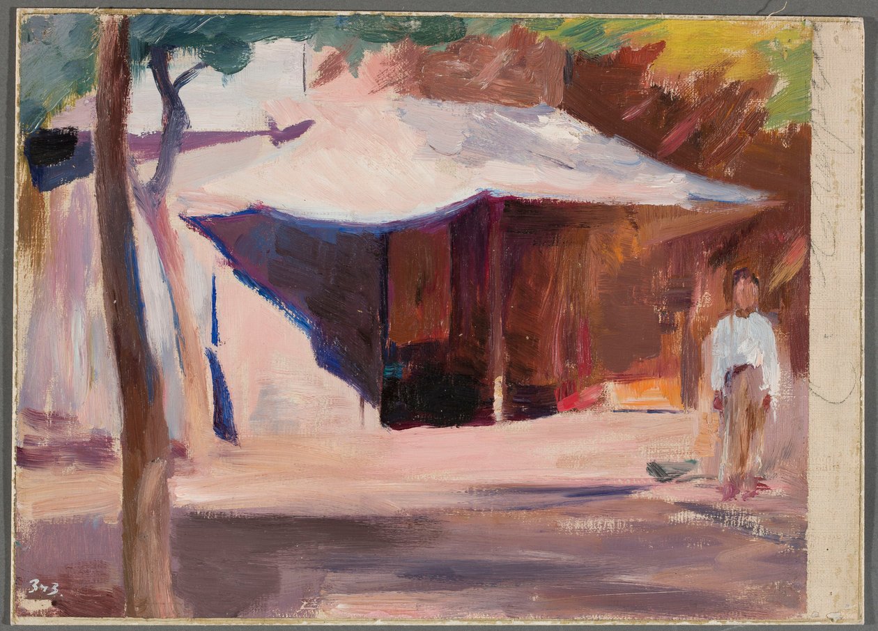 Vor dem Haus. Aus der Reise nach Konstantinopel von Jan Ciągliński