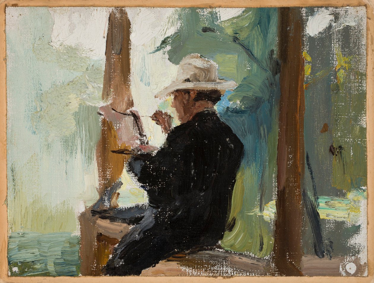 Sänger Jerszow beim Malen von Jan Ciągliński