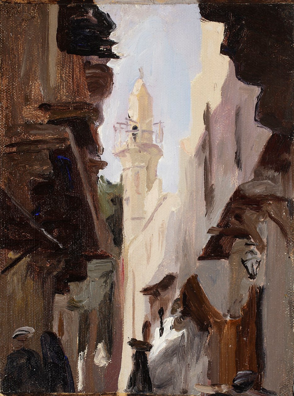 Straße in Kairo. Aus der Reise nach Ägypten von Jan Ciągliński