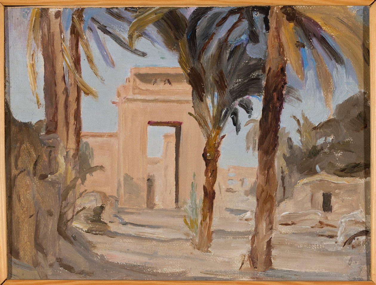 Eingang zum Tempel von Karnak. Aus einer Reise nach Ägypten von Jan Ciągliński