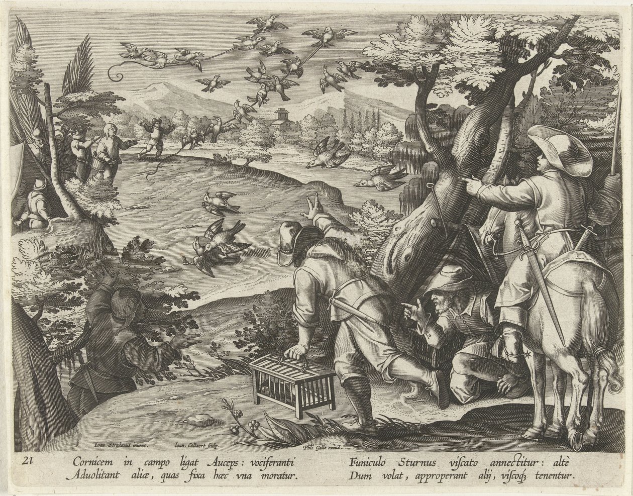 Jagd auf Krähen und Stare von Jan Collaert (II)