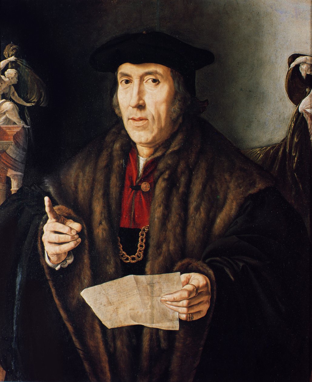 Porträt eines Mannes, möglicherweise Richter John More, Vater von Sir ...