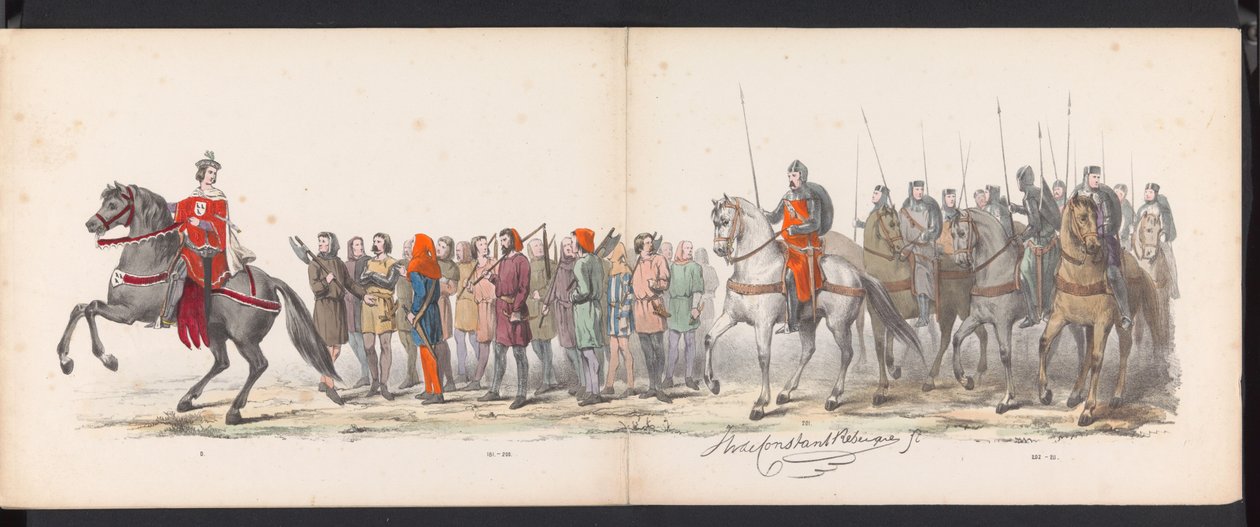 Maskerade der Leidener Studenten, 1865 (Platte 15) von Jan Daniël Cornelis Carel Willem baron de Constant Rebecque