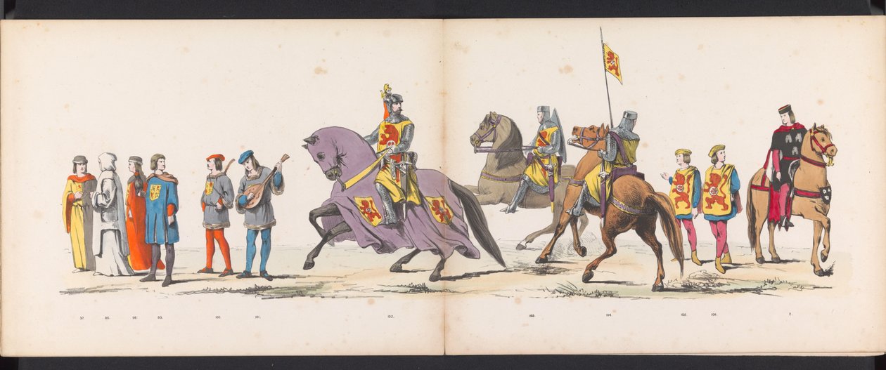 Maskerade der Leidener Studenten, 1865 (Platte 8) von Jan Daniël Cornelis Carel Willem baron de Constant Rebecque