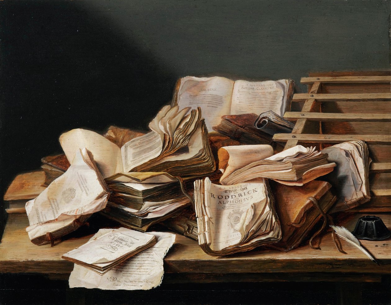 Stillleben mit Büchern von Jan Davidsz de Heem