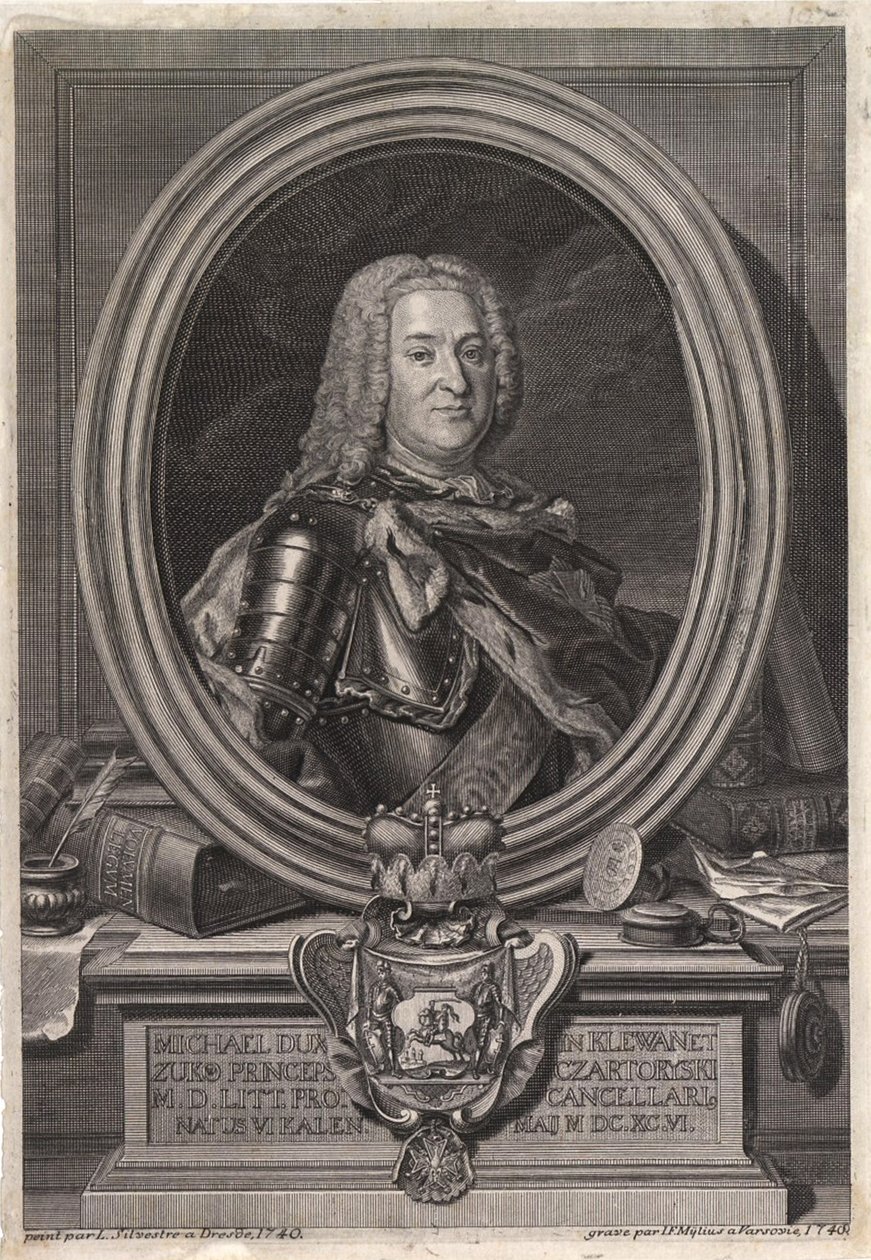 Porträt von Prinz Michal Fryderyk Czartoryski 1696-1775, Mitte des 18. Jahrhunderts von Jan Fryderyk Mylius