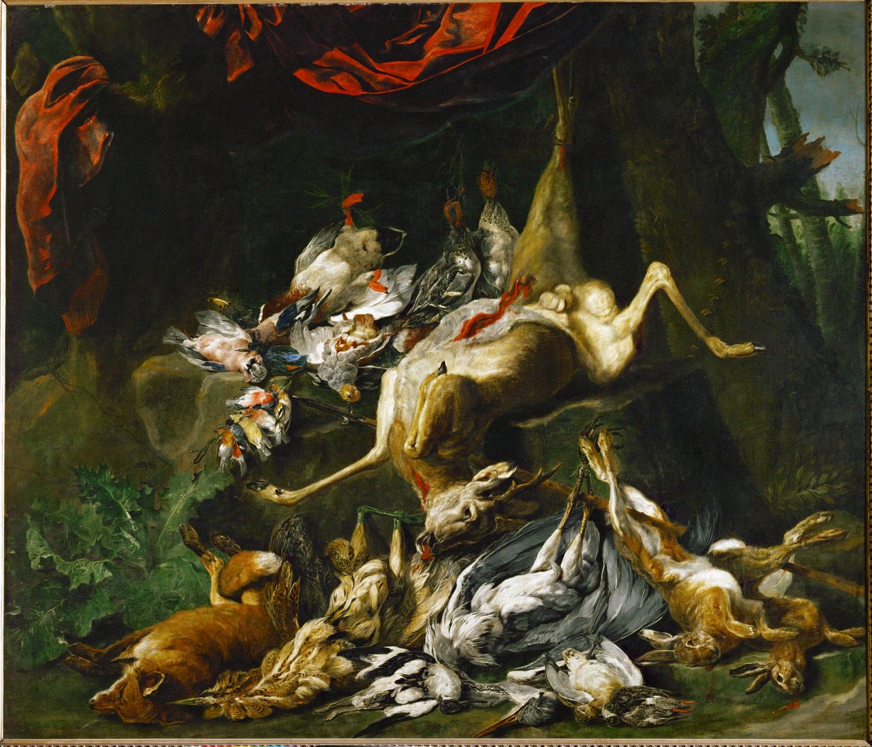 Stillleben mit reichlich Wild von Jan Fyt