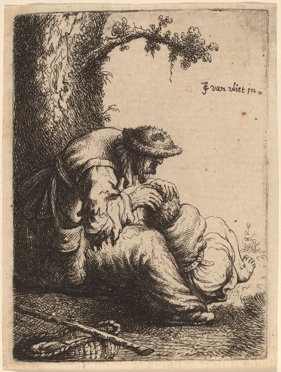 Bettlerin, die einen Jungen entfloht, 1632 von Jan Georg van Vliet