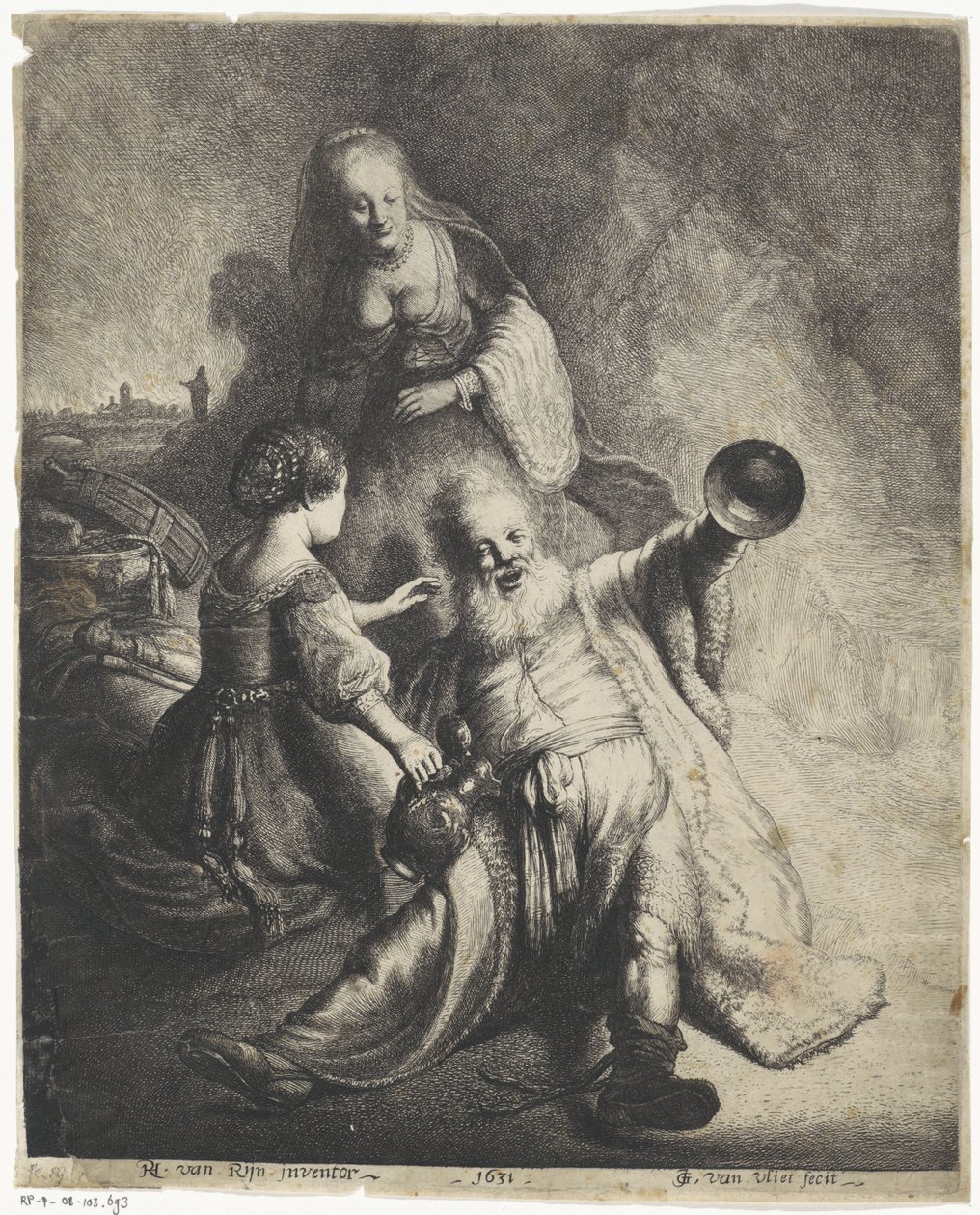 Lot und seine Töchter von Jan Gillisz. van Vliet