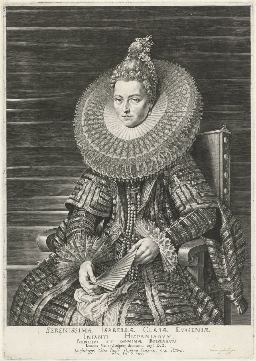 Porträt von Isabella Clara Eugenia, Infantin von Spanien von Jan Harmensz. Muller