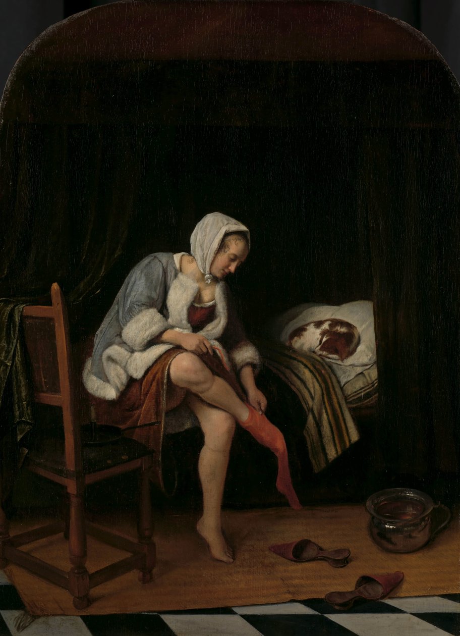 Frau bei ihrer Toilette von Jan Havicksz. Steen