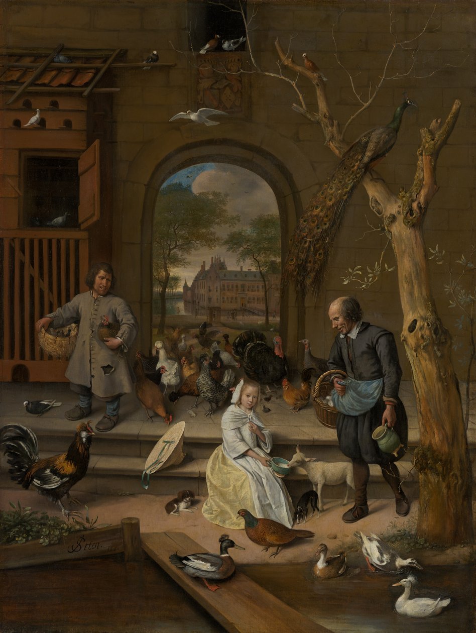 Porträt von Jacoba Maria van Wassenaer (1654-1683), bekannt als Der Geflügelhof, 1660 von Jan Havickszoon Steen