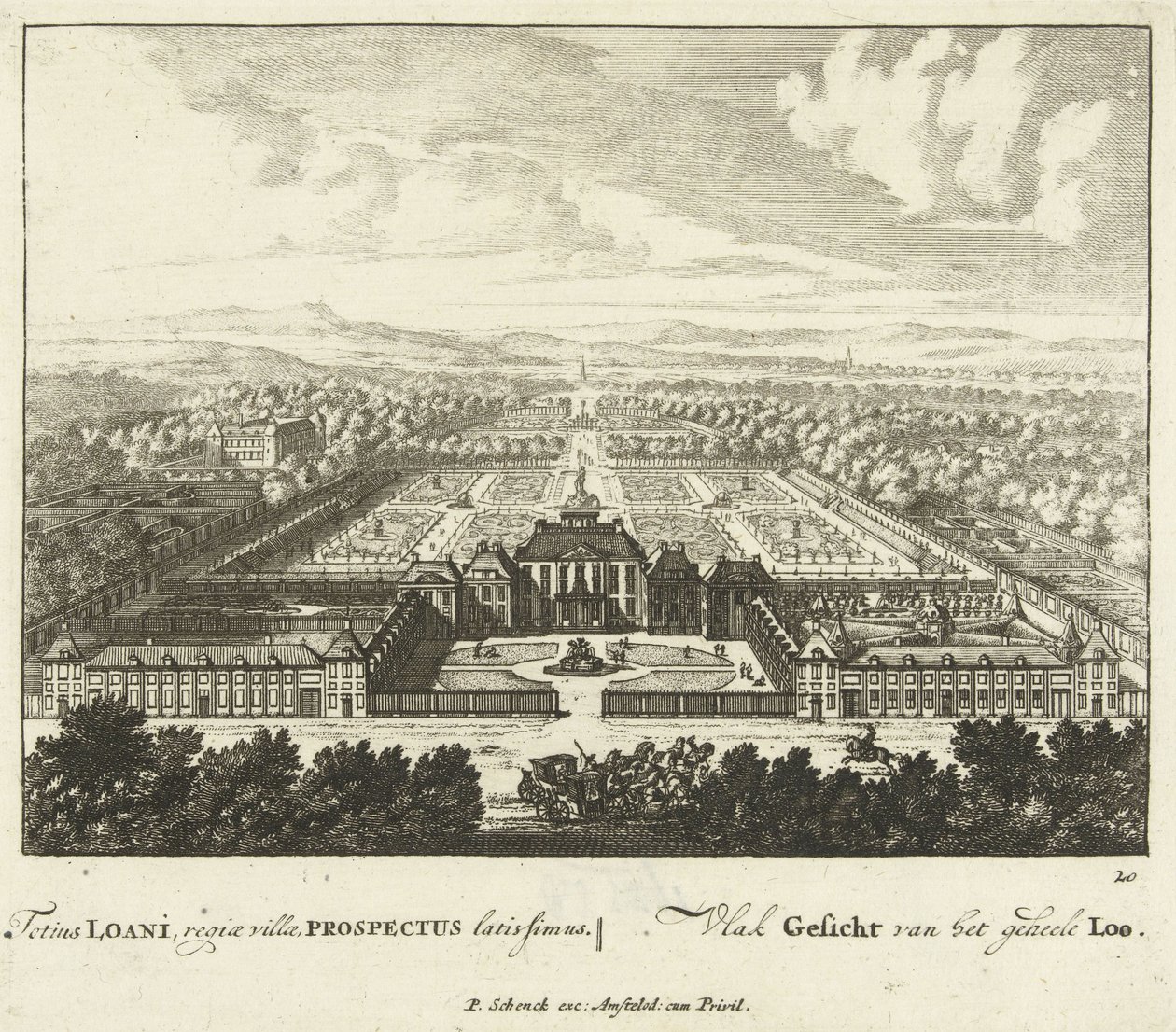 Ansicht des Palastes Het Loo, 1694-97 von Jan I van Call