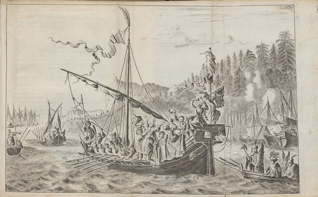 Stenka Razin aus: Drie aanmerkelyke reizen, 1675 von Jan Jansz. Struys