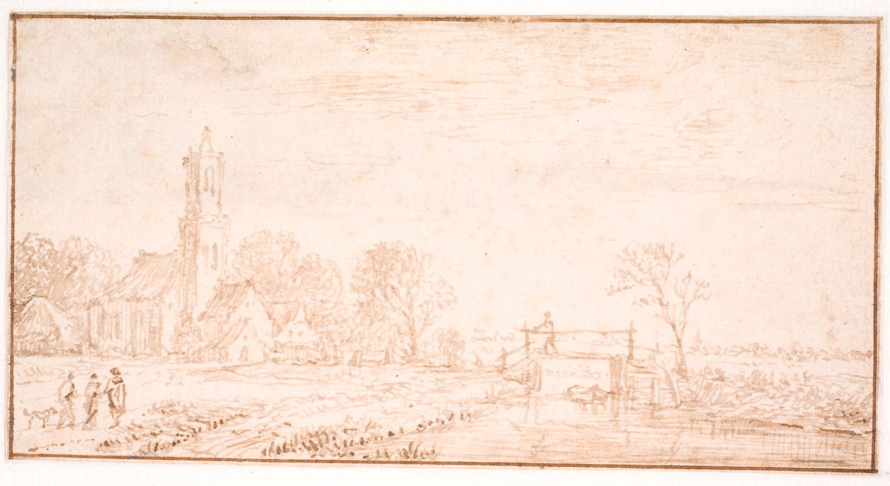 Die Dorfkirche in Lisse von Jan Josefsz van Goyen