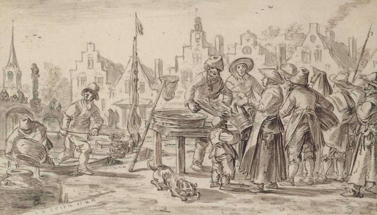 Fischmarkt, 1624 von Jan Josephsz van Goyen