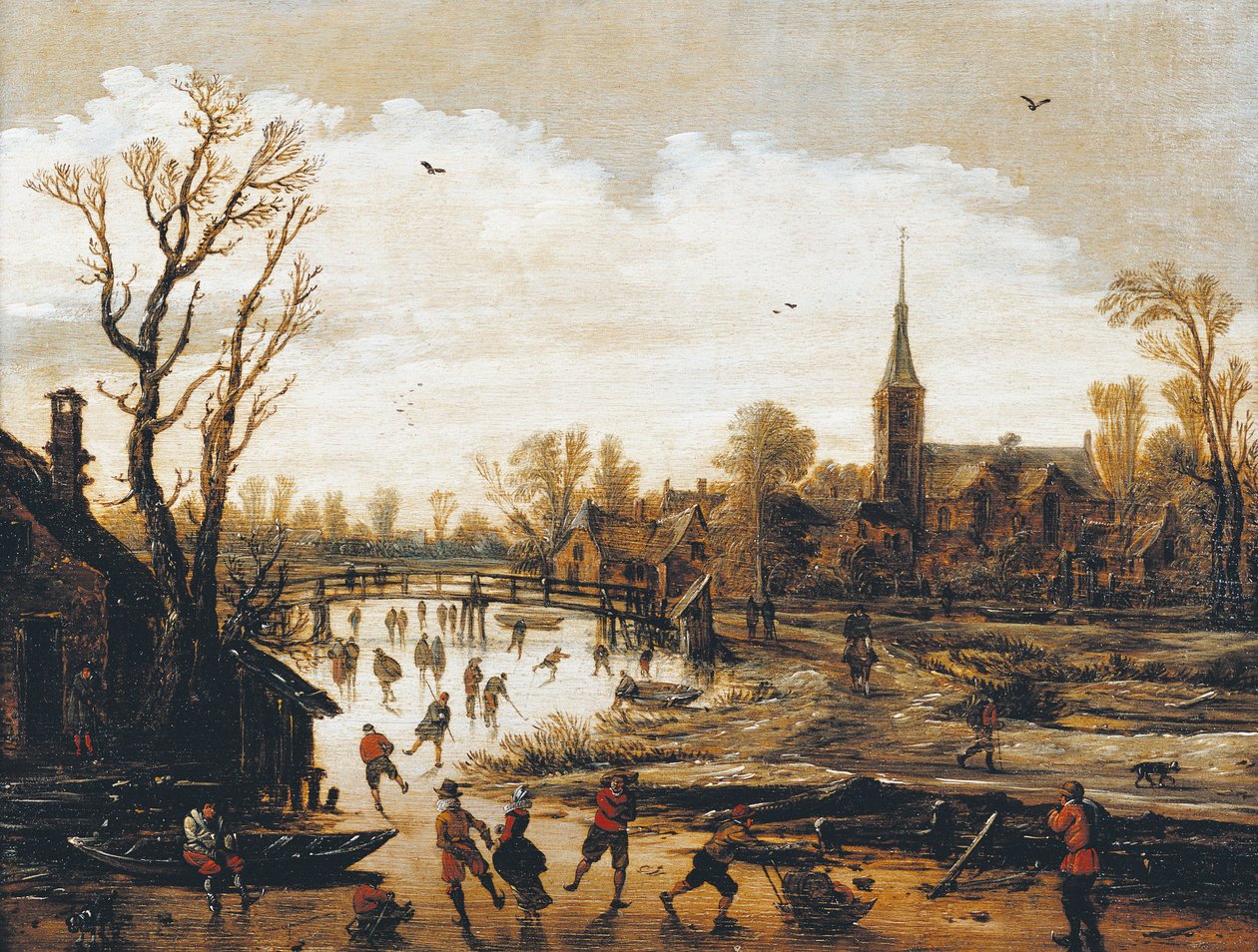 Die Schlittschuhläufer von Jan Josephsz van Goyen