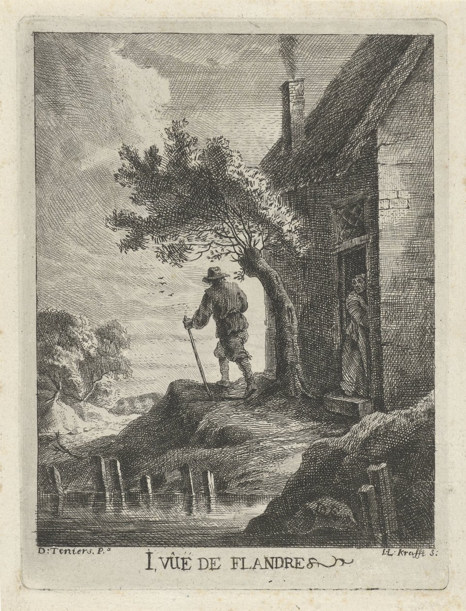 Bauernhaus am Wasser von Jan Lauwryn Krafft (I)