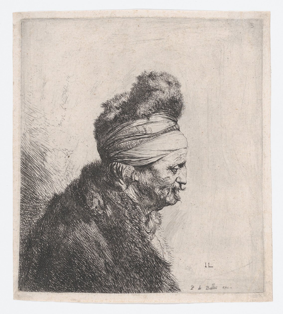 Büste eines alten Mannes mit Pelzmütze von Jan Lievens