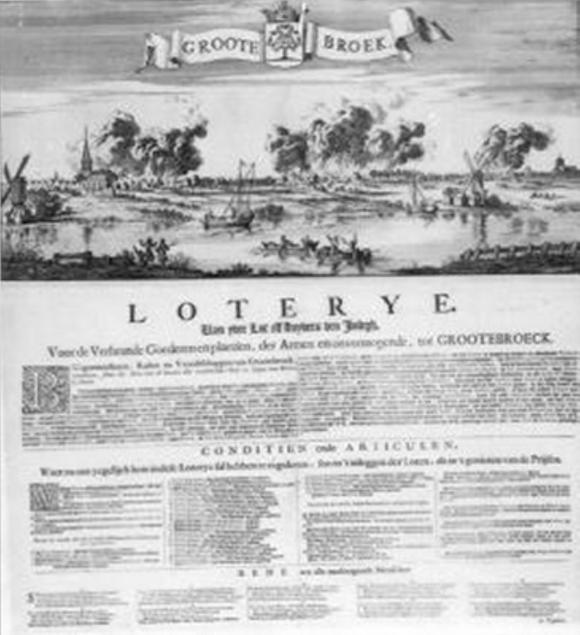 Darstellung der Brände in Grootebroek am 15. Mai 1681 und 20. August 1694 von Jan Luyken