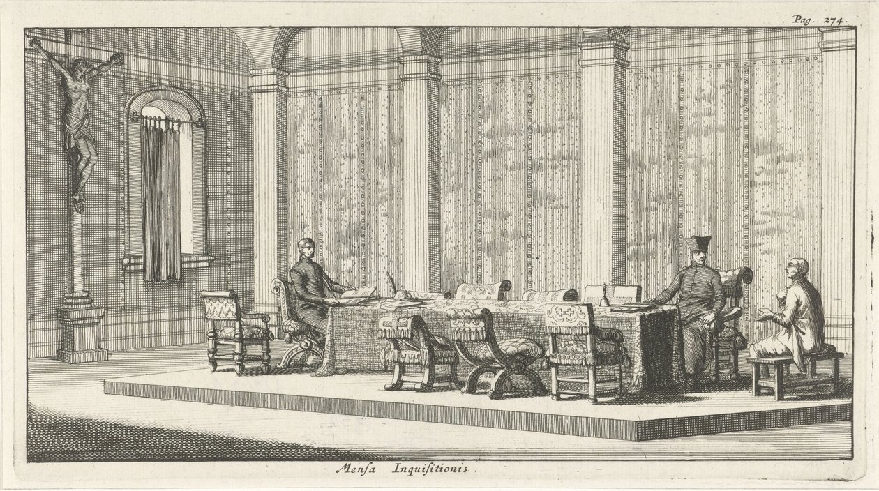 Jesuiten verurteilen einen Angeklagten von Jan Luyken