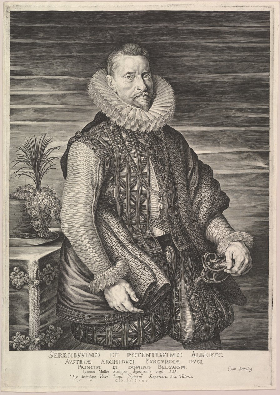 Porträt von Albert, Erzherzog von Österreich, Souverän der südlichen Niederlande von Jan Muller