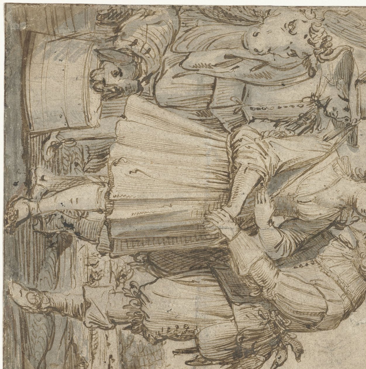 Älterer Jäger und eine junge Frau von Jan Philipsz. van Bouckhorst