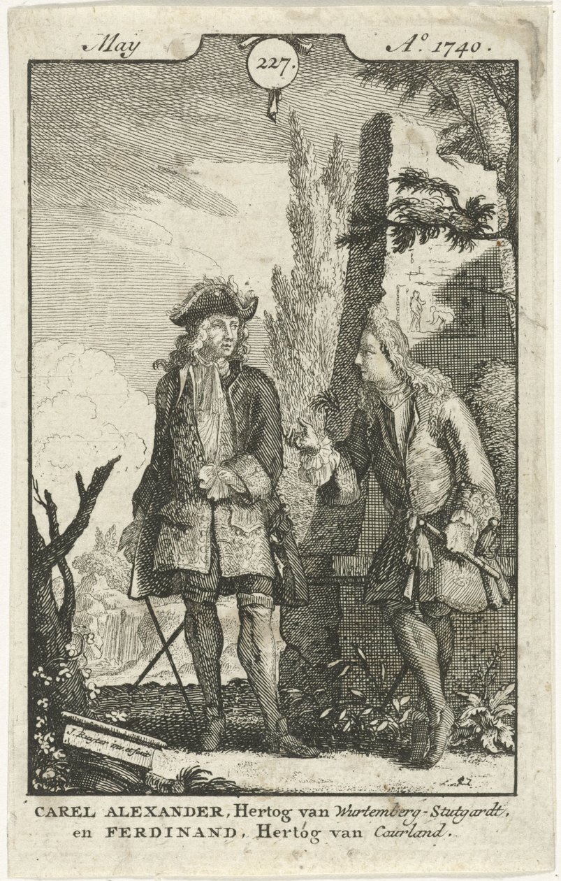Gespräch zwischen Ferdinand Kettler und Karl Alexander von Jan Ruyter
