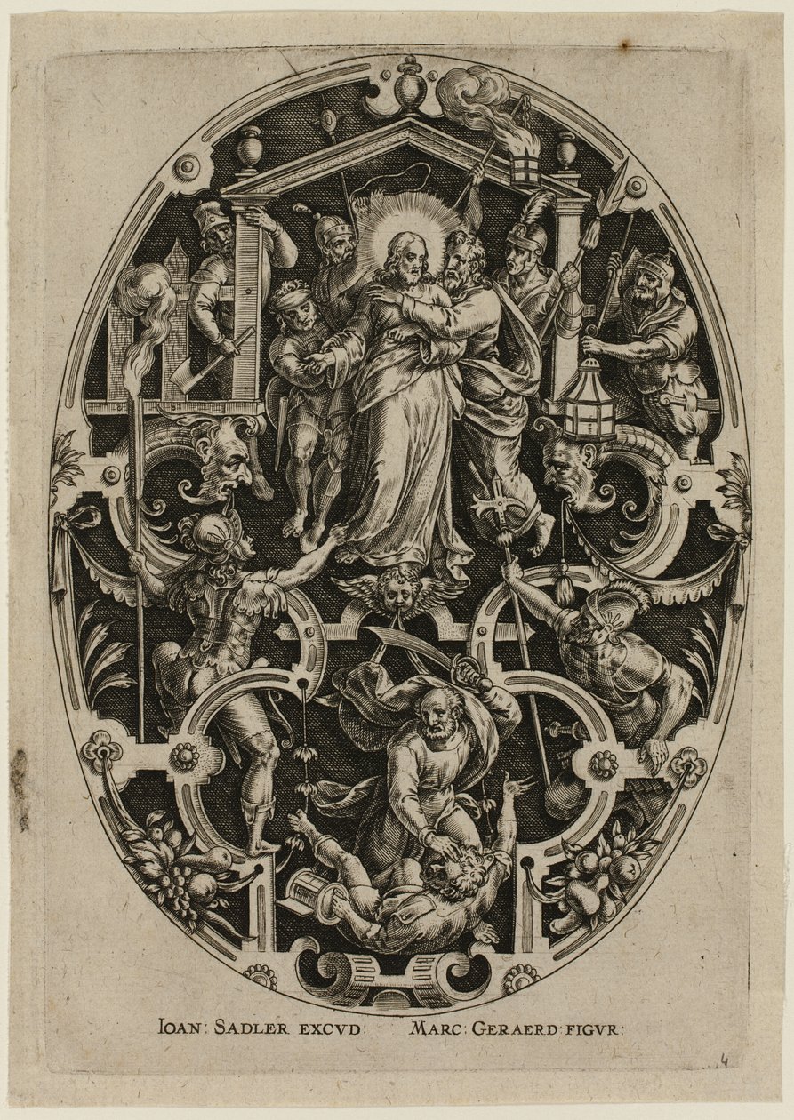 Verrat an Christus, aus Passion Christi von Jan Sadeler I