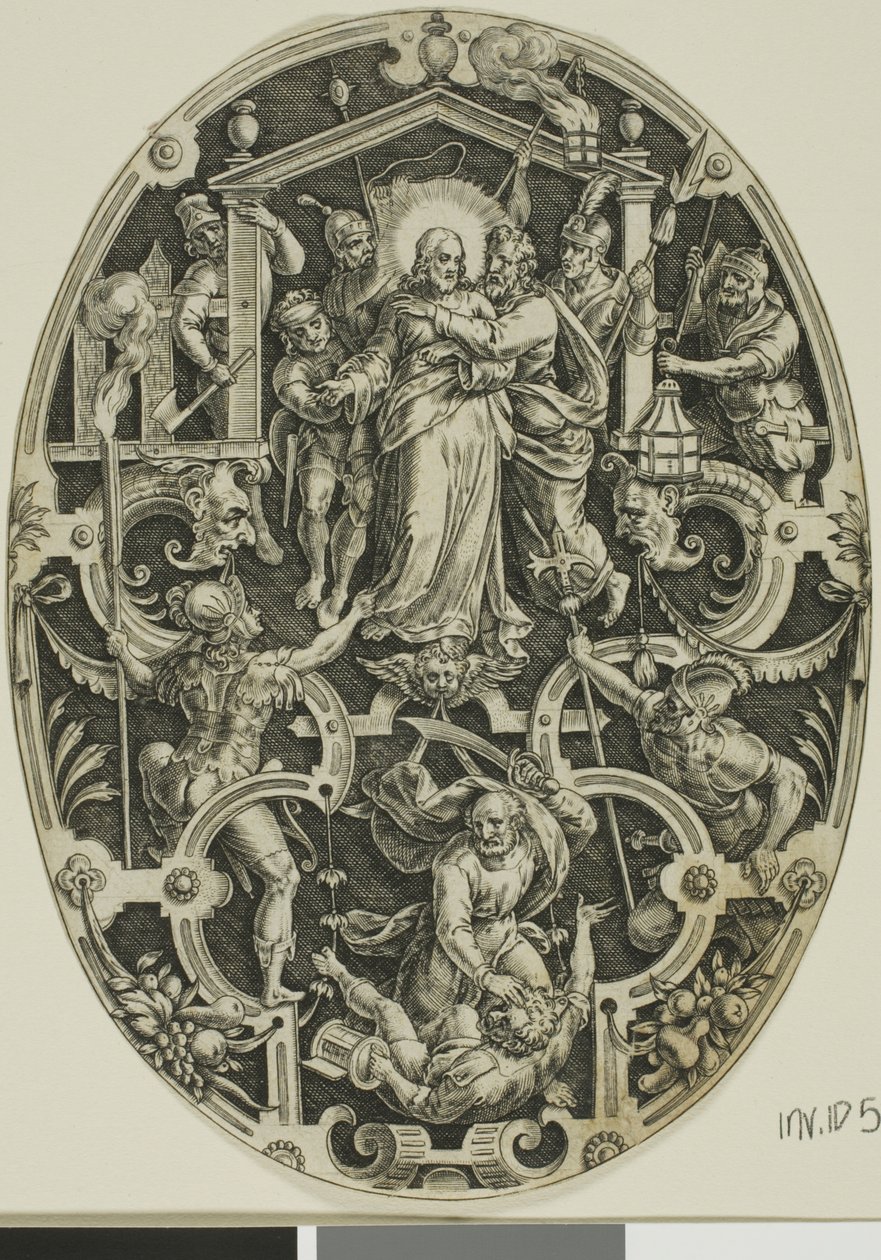 Verrat an Christus, aus Passion Christi von Jan Sadeler I
