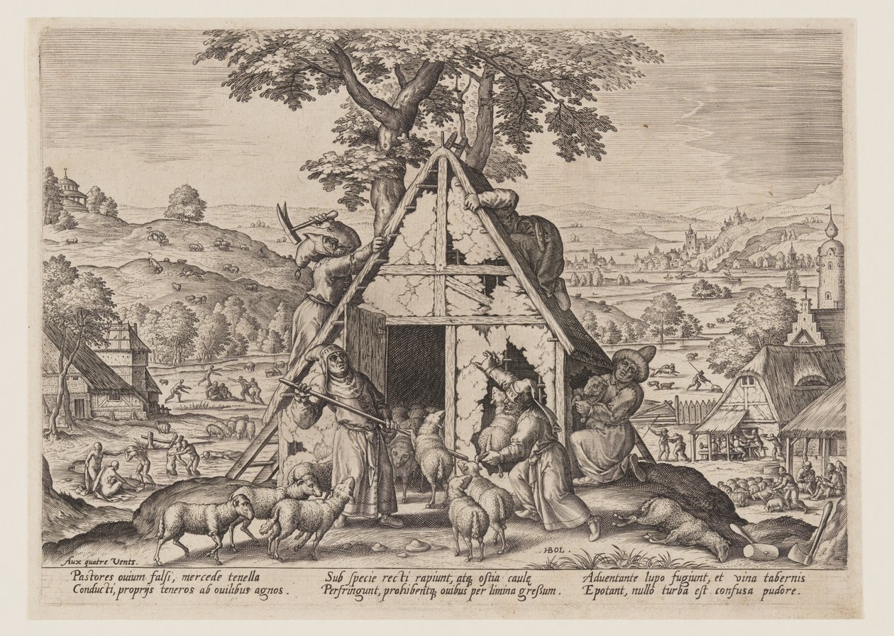 Der falsche Hirte von Jan Sadeler I