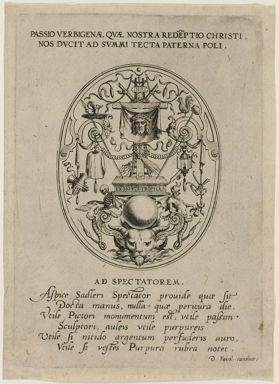 Titelseite, aus Passion Christi von Jan Sadeler I