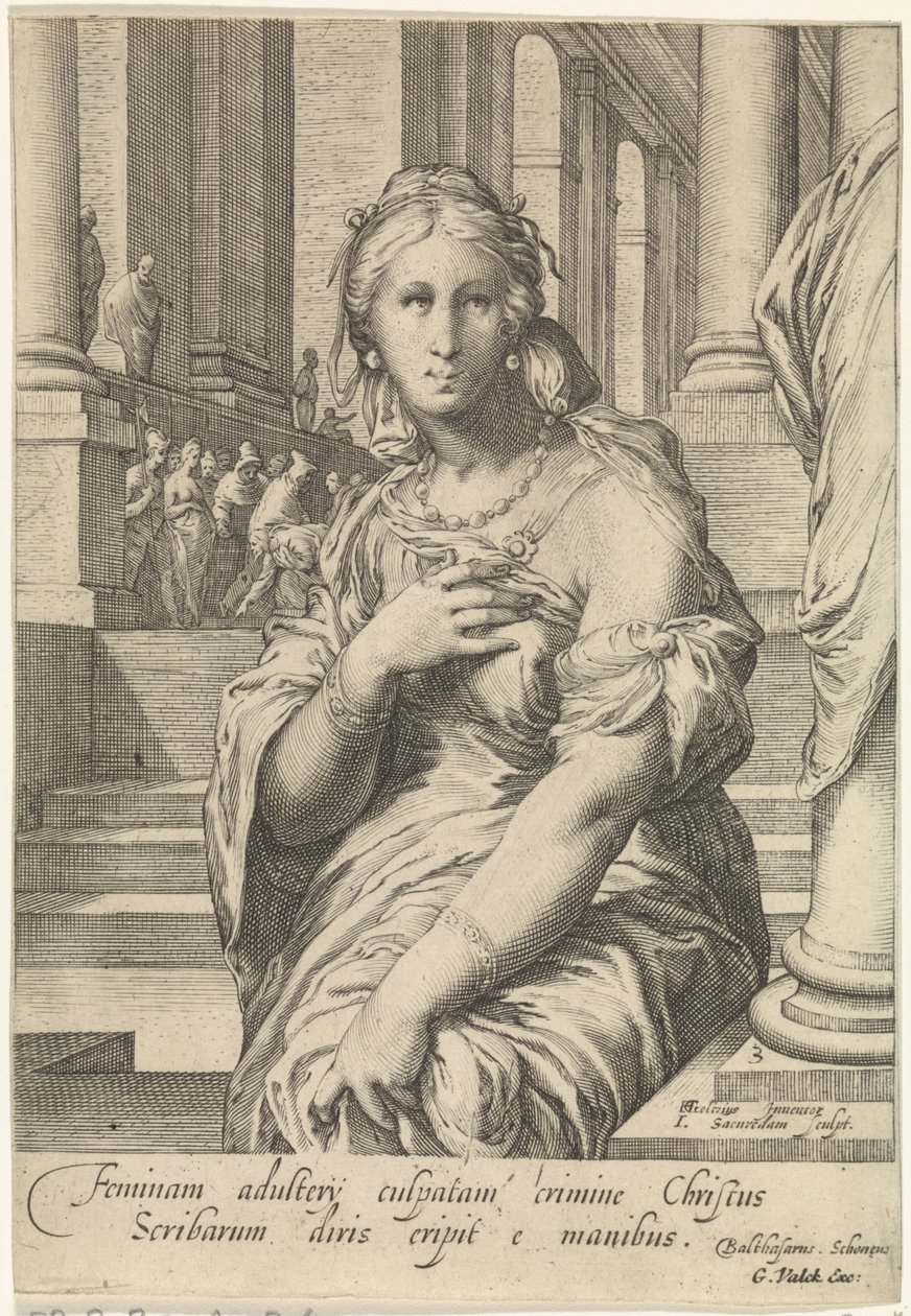 Die Ehebrecherin von Jan Saenredam