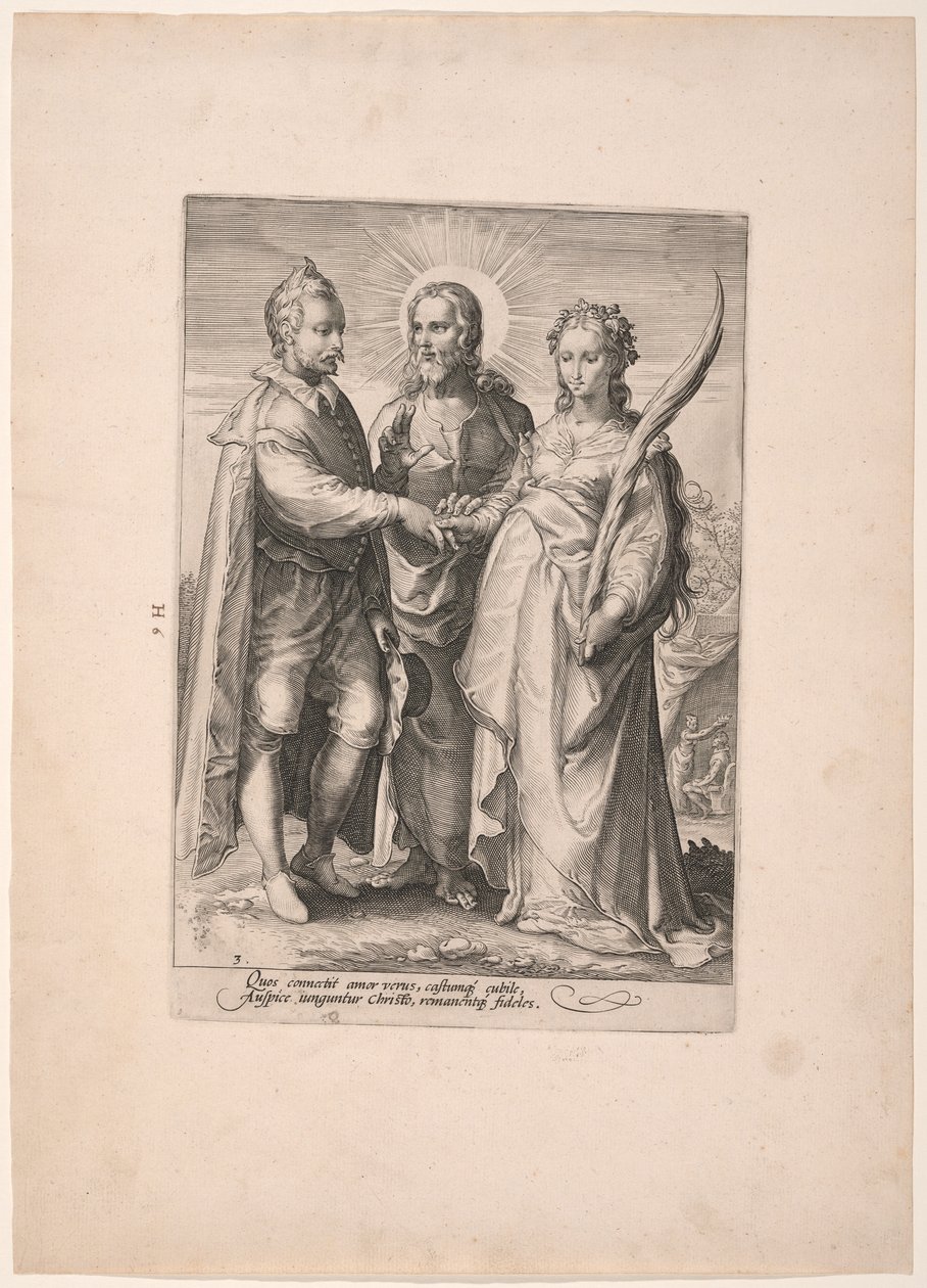 Ehe aus geistiger Liebe, aus Drei Arten von Ehen von Jan Saenredam