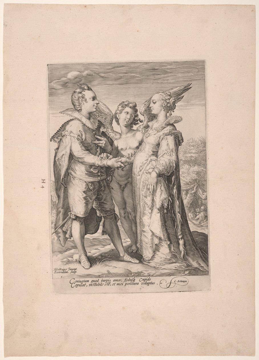 Ehe aus weltlicher Liebe, aus Drei Arten von Ehen von Jan Saenredam