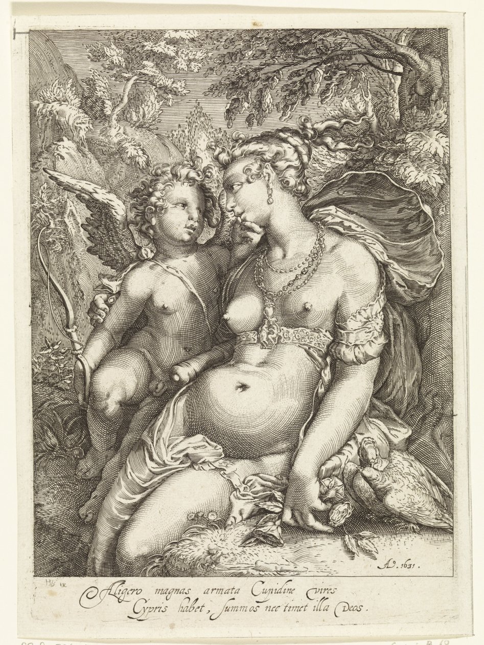 Venus und Amor von Jan Saenredam