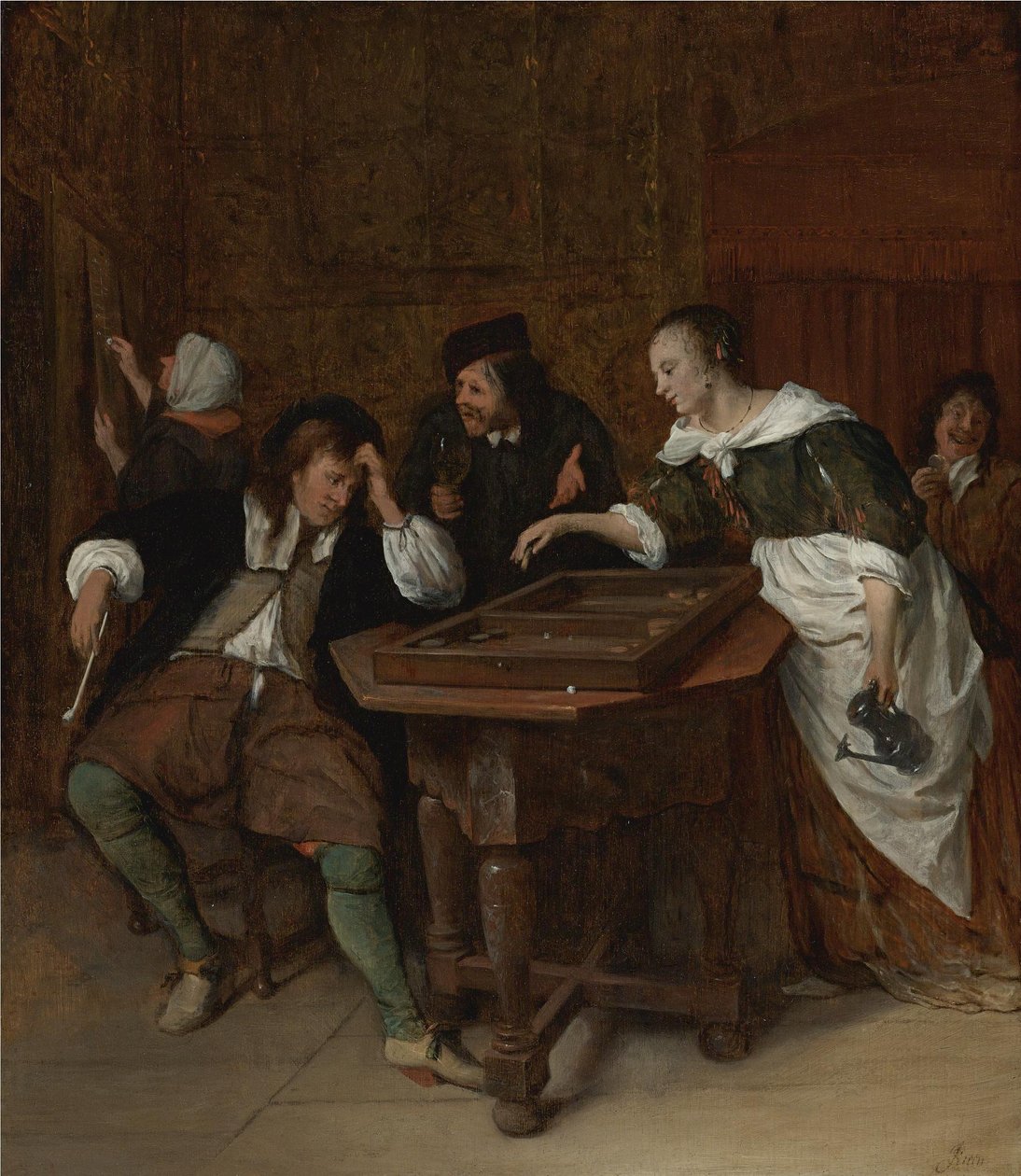 Die Tric-Trac-Spieler von Jan Steen