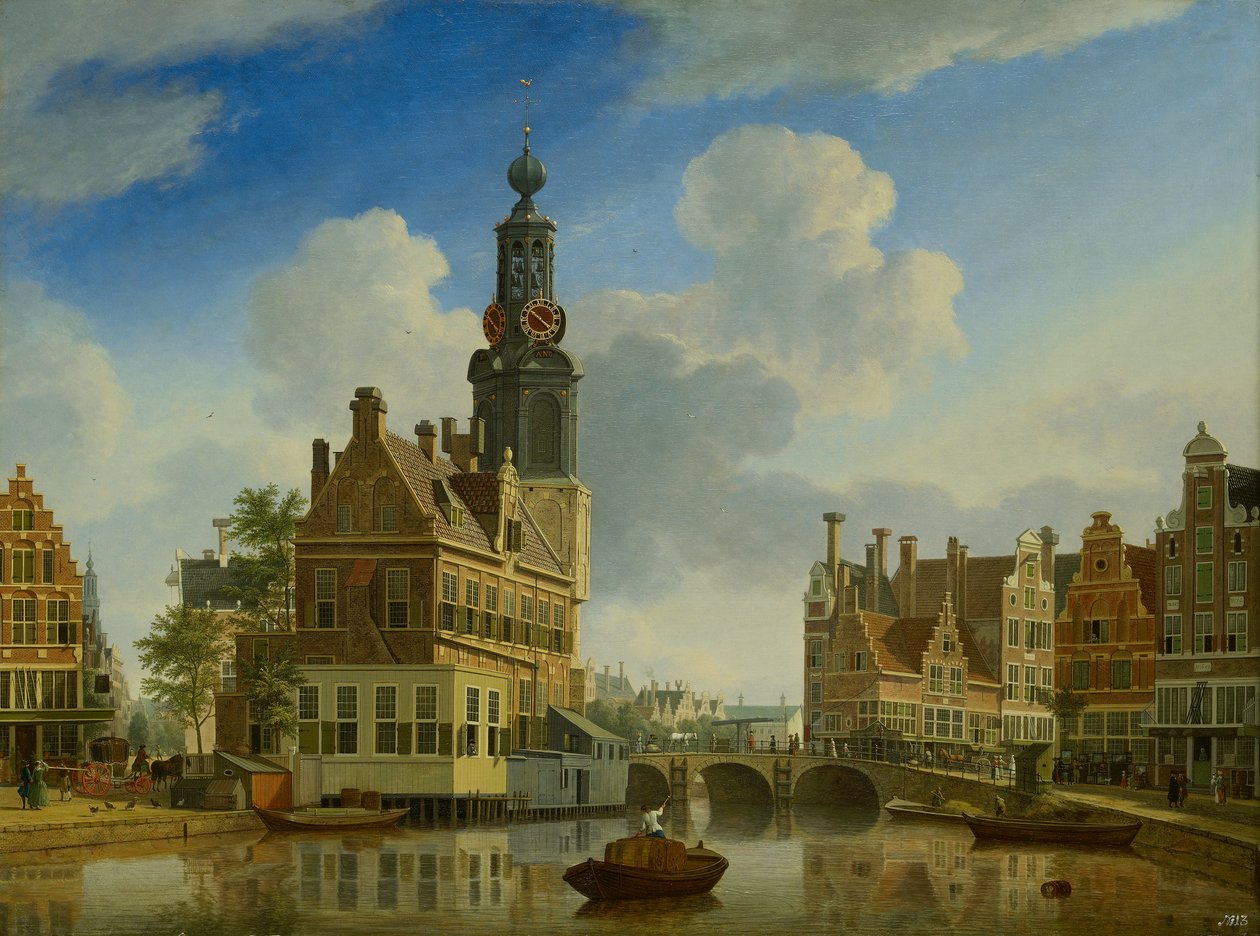 Der Munt-Turm vom Singel aus gesehen, 1751 von Jan Ten Compe