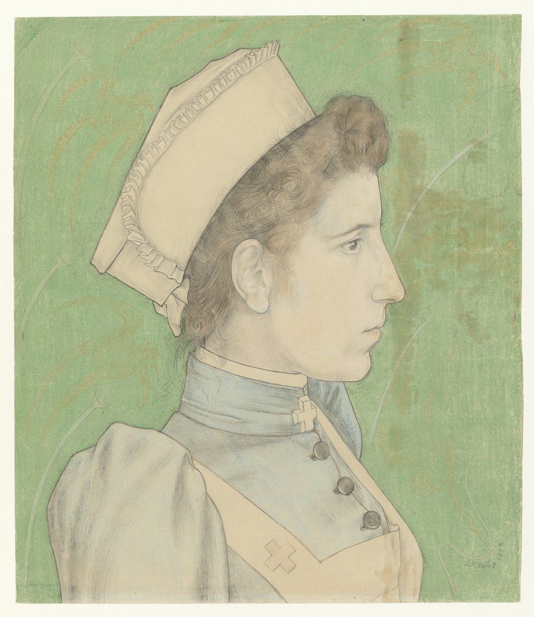 Porträt von Krankenschwester Nelly von Jan Toorop
