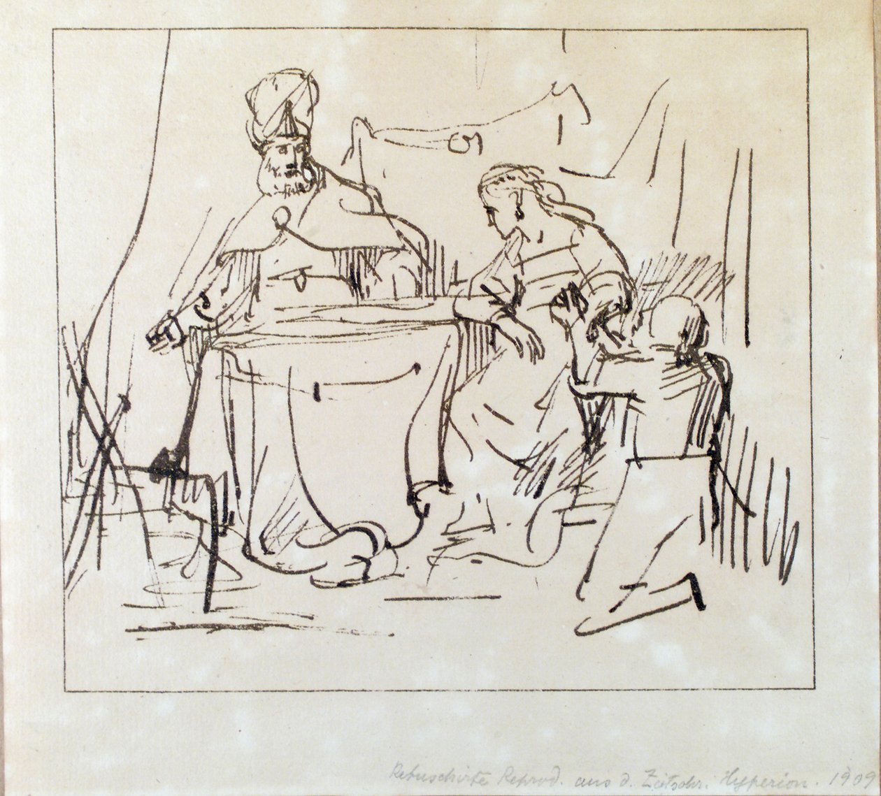 Jan Victors, "Haman mit Esther und Ahasverus" von Jan Victors