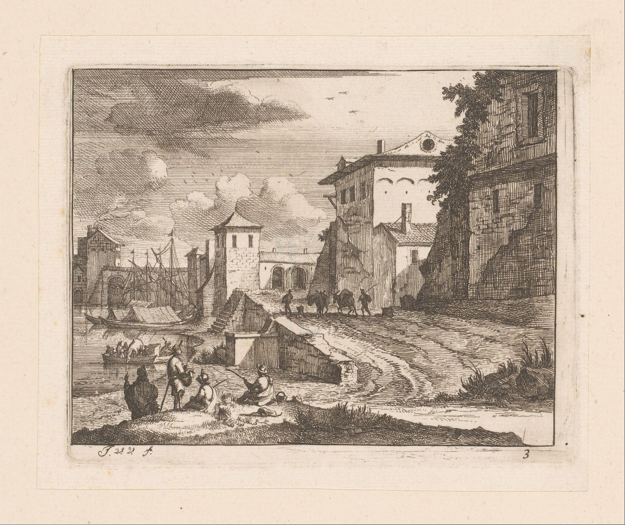 Kais eines italienischen Hafens von Jan Vincentsz. van der Vinne